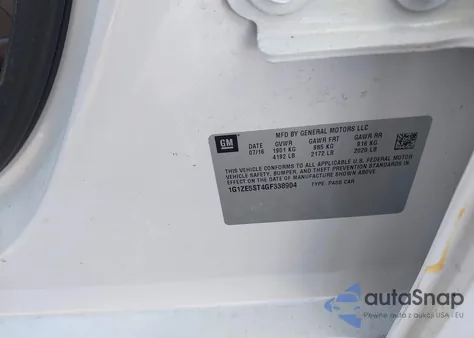 2016 Chevrolet Malibu 1Lt из США, поврежденный, VIN 1G1ZE5ST4GF338904